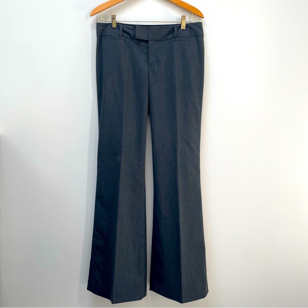 Banana Republic wide straight leg trousers, charcoal gray, mid rise